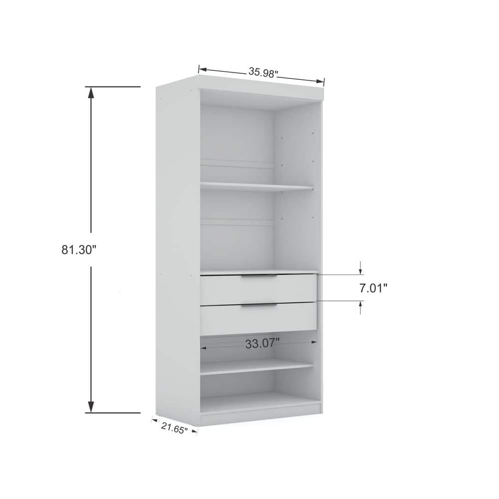 Midnight Blue 3-Piece Wood Wardrobe Closet Set