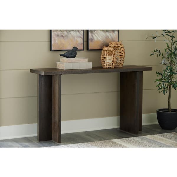 Jalenry 53 in. Brown Rectangle Wood Console Table