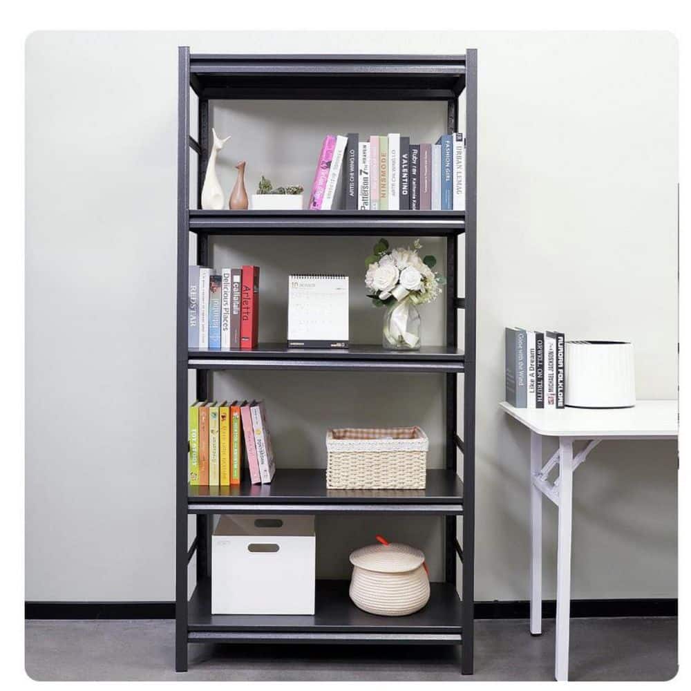 Storage Shelves, 5 Tier Heavy Duty Metal Shelving Unit, Adjustable Shelving Units , Kitchen Garage Shelf in Black price history on PriceWatchPro