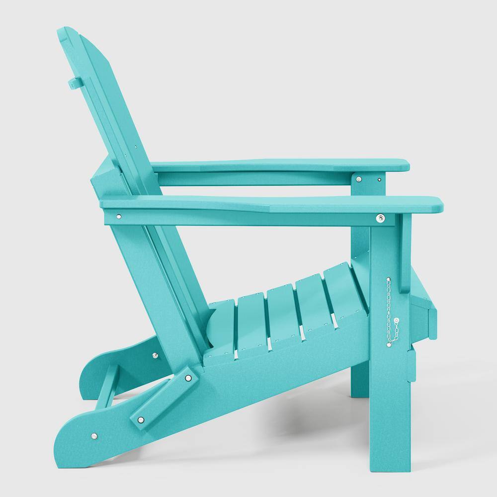 Turquoise Poly Adirondack Chair with Square Arms