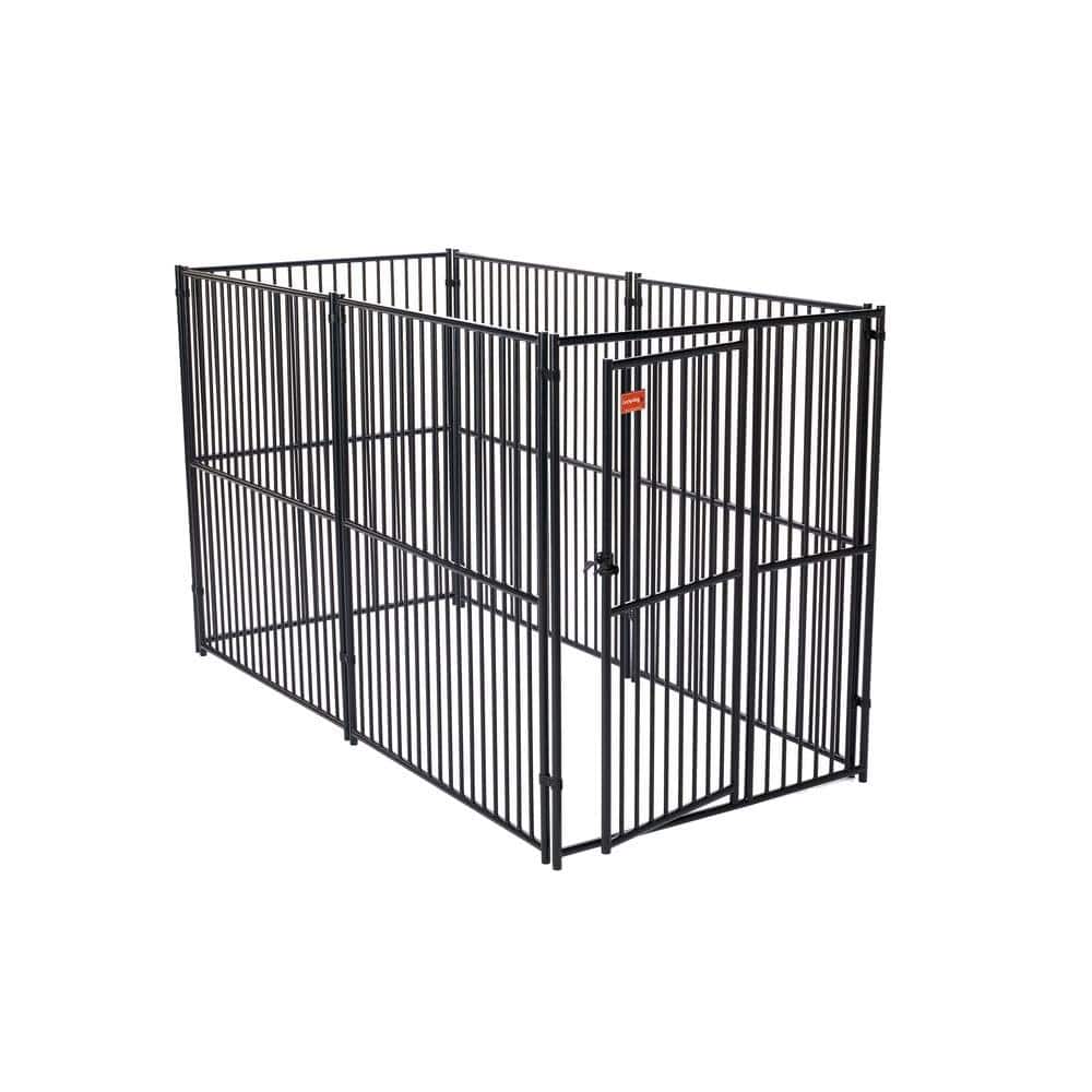 Euro Style 6 ft. H x 5 ft. W x 10 ft. L Black Metal Kennel Fence Panel Set with 29-3/4 in. Gate Opening price history on PriceWatchPro