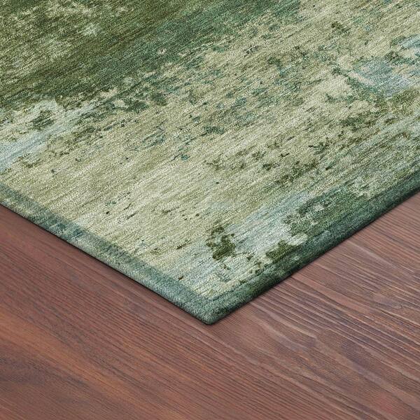 Chantille Machine Washable Indoor/Outdoor Abstract ACN2370 Green 10 ft. x 14 ft. Area Rug
