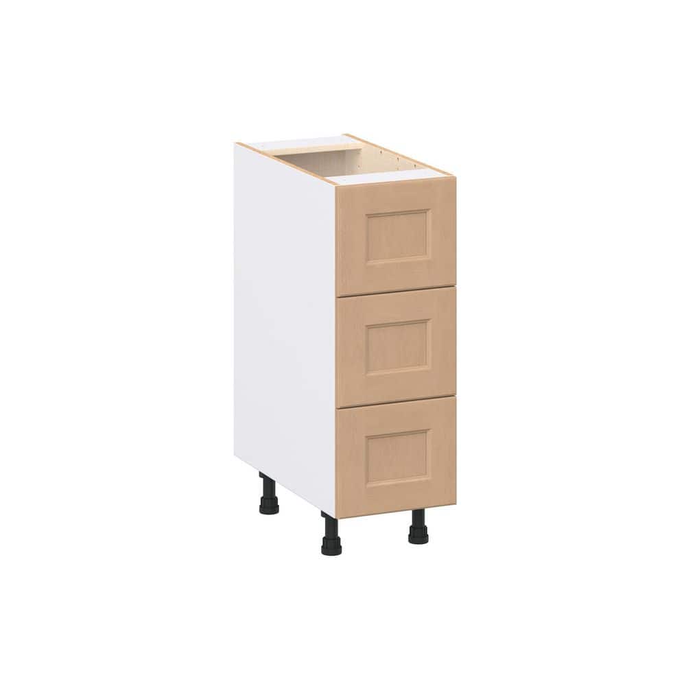 Lakewood 12 in. W x 24.5 in. D x 34.5 in. H Assembled Shaker Drawer Base Kitchen Cabinet in Sugar Cookie with 3-Drawers price history on PriceWatchPro