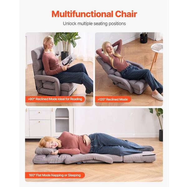 SKYSHALO Floor Chair, Floor Gaming Chair with 5 Adjustable