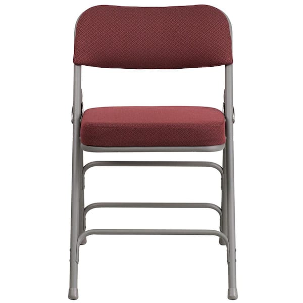 Carnegy Avenue Burgundy Metal Folding Chair (2-Pack)