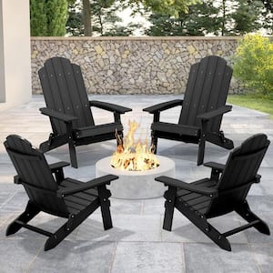 Mximu Teak Plastic Outdoor Weather-Resistant Folding Adirondack