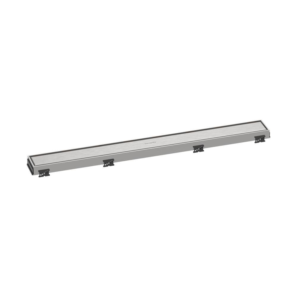 Brushed Stainless Steel Linear Shower Drain with Adjustable Frame