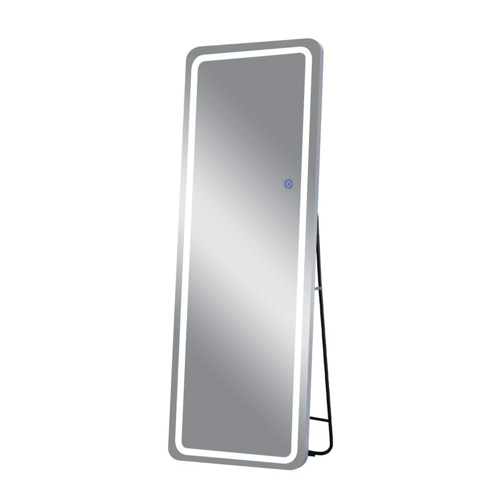 16 in. W x 63 in. H Rectangular Frameless Wall Bathroom Vanity Mirror Silve