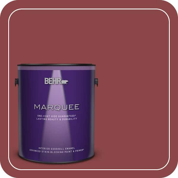 BEHR MARQUEE 1 gal. #PPU1-10 Forbidden Red Eggshell Enamel Interior Paint & Primer