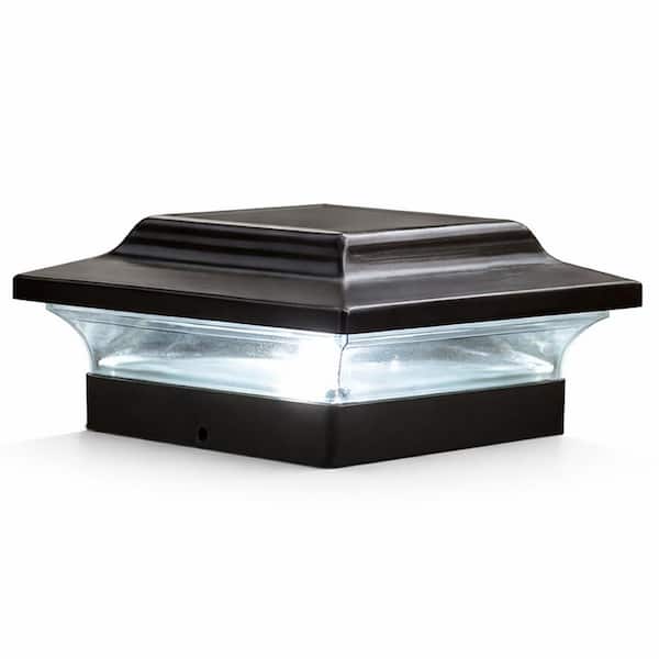 Imperial Black Integrated LED 4. 5x4. 5 Solar Deck Post Cap Light