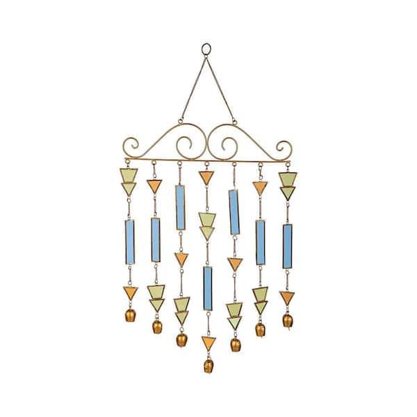 Evergreen Enterprises Metal and Glass Gold Decorative Wind Chime