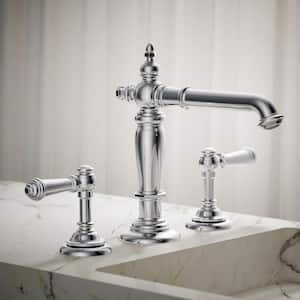 Artifacts 6.625 in. Bathroom Sink Spout with Column Design in Polished Chrome