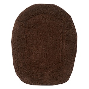 Waterford Collection 100% Cotton Bath Rug, 18x18 Toilet Lid Cover, Chocolate