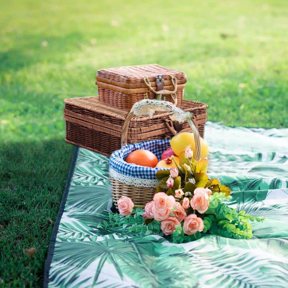 Large+Small Brown 11.5 in. x 5 in. Plastic Decorative Basket Set