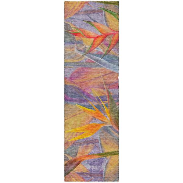 Dream Shag Premium Machine Washable Abstract ADS209 Multi 2 ft. x 7 ft. Runner Rug