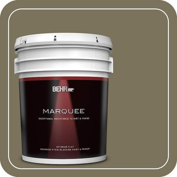 BEHR MARQUEE 5 gal. #380F-7 Crocodile Flat Exterior Paint & Primer