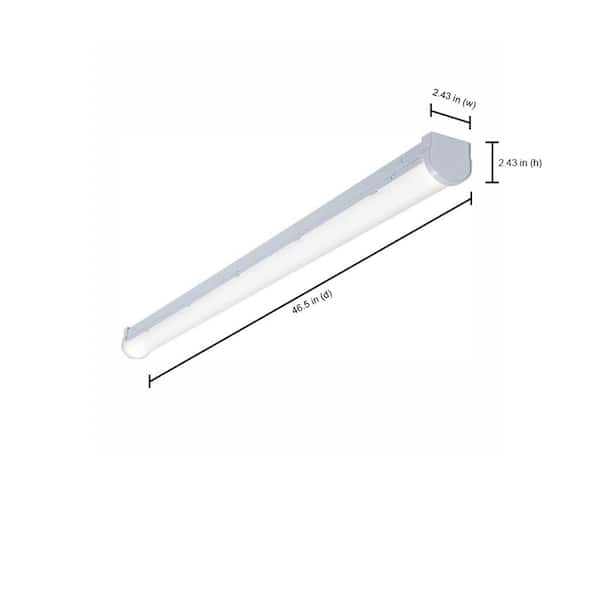 4 ft. Linear White Integrated LED Warehouse Strip Light with 4760 Lumens, 4000K, UNV Voltage
