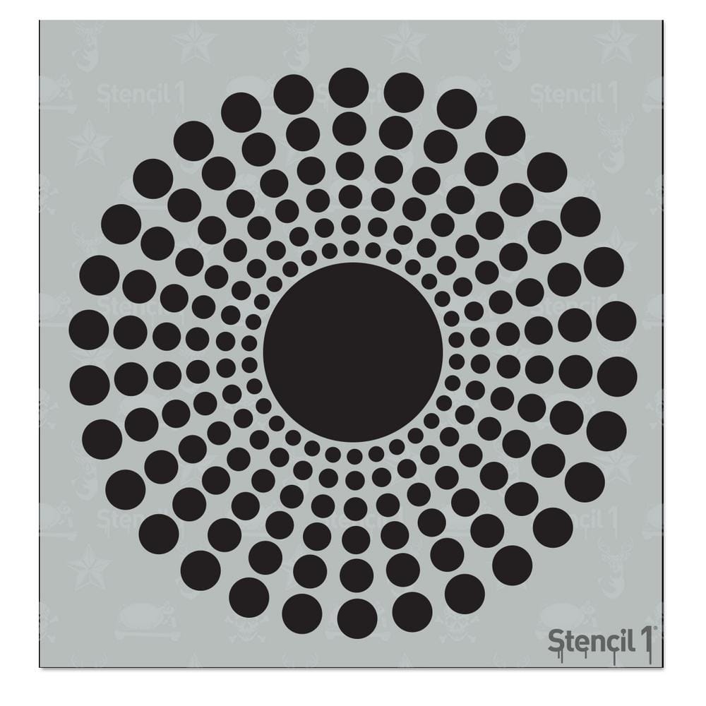 2 Large Mandala Zinnia & Rosetta Dot Doily Circle Stencils 12