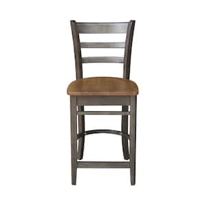 24 in. H Emily Hickory/Coal Counter Stool