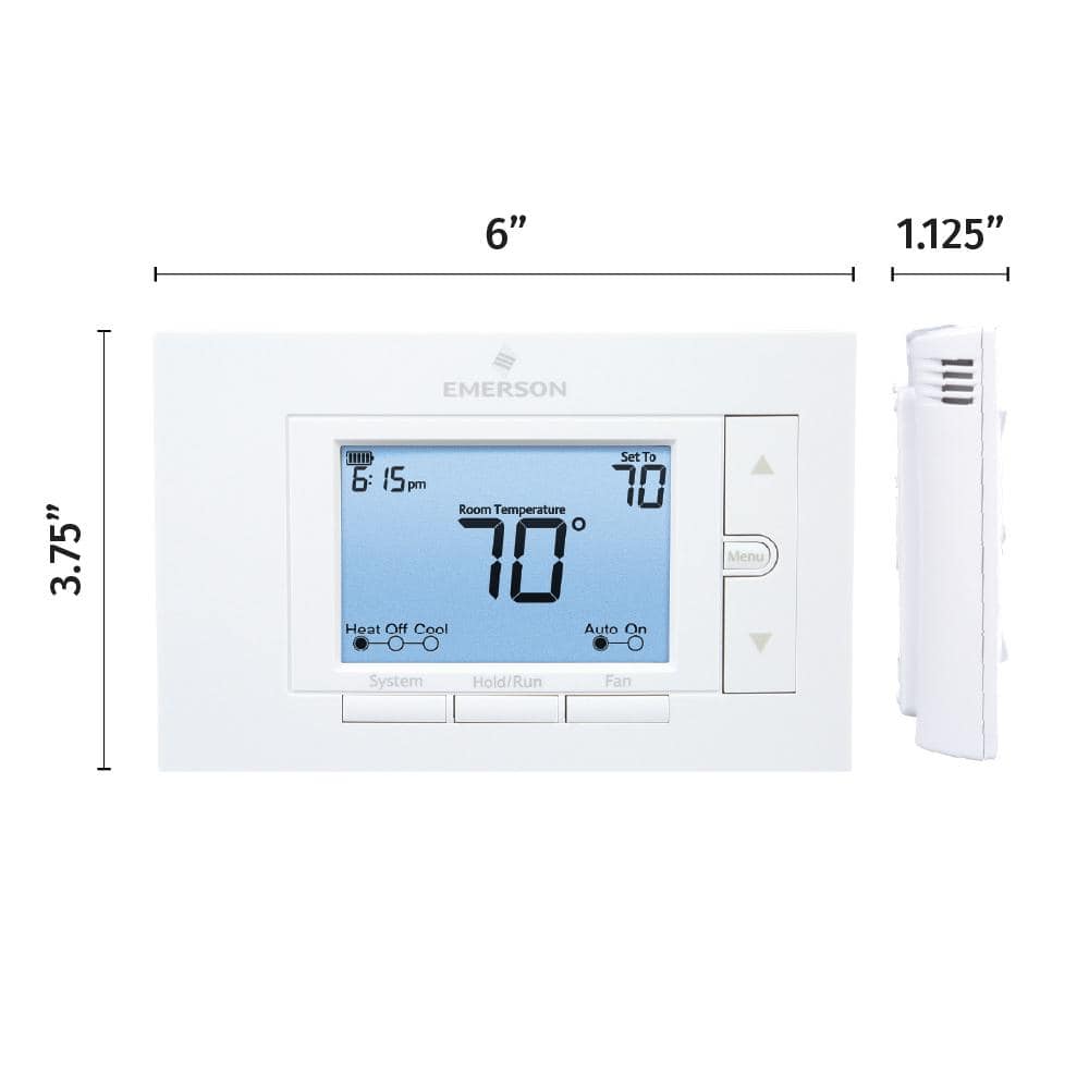 Emerson White 80 Series Programmable Digital Thermostat
