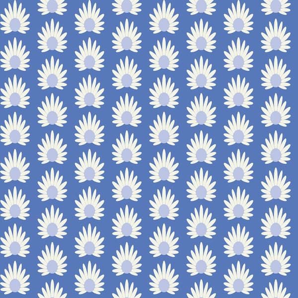 Scalamandre Blue Azure Fleur Peel and Stick Wallpaper Sample