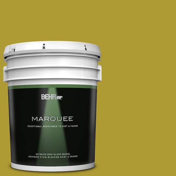 BEHR MARQUEE 5 gal. #P330-7 Luscious Lime Semi-Gloss Enamel Exterior Paint & Primer
