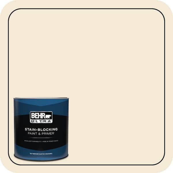 BEHR ULTRA 1 qt. #PWN-32 Bleached Almond Satin Enamel Exterior Paint & Primer