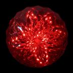 20-Count Red LED Hanging Crystal Sphere Ball Outdoor Christmas Decoration