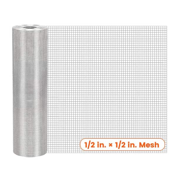 48 in. x 100 ft. 19-Gauge Reinforced Hot-Dip Galvanized Precision Welding Mesh Fit Most Size Animal Cages