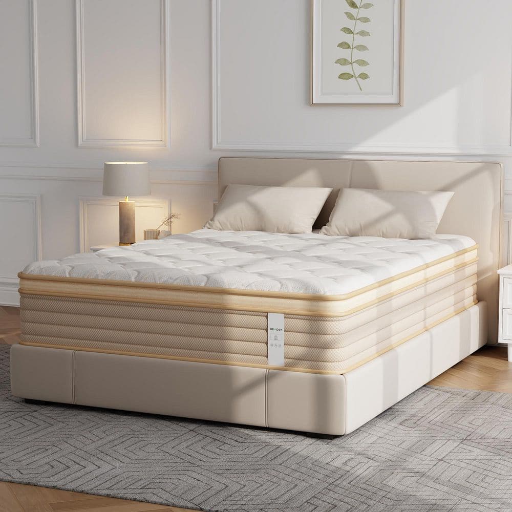 Spmou Full Medium Hybrid Memory Foam and Pocket Spring 12 in. Pressure ...