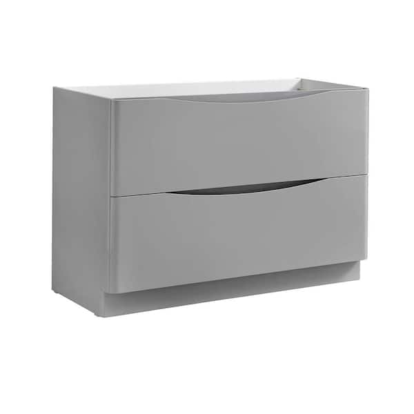 Fresca Tuscany 48 in. Modern Double Bath Vanity Cabinet Only in Glossy Gray