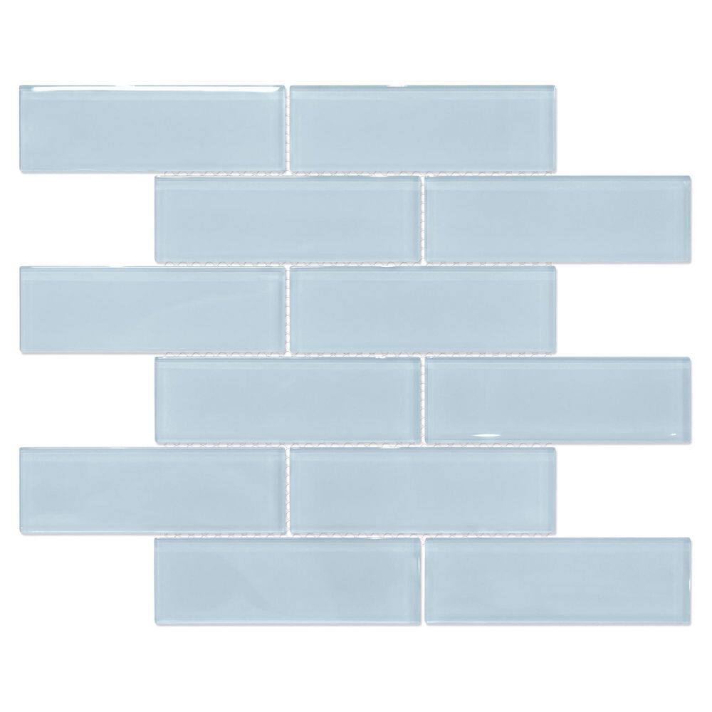 Subway Blue 11.8 in. x 11.8 in. Brick Joint Glossy Glass Wall Mosaic Tile (4.84 sq. ft./Case) price history on PriceWatchPro