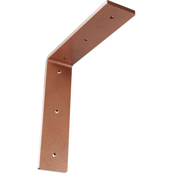 Ekena Millwork 8 in. x 2 in. x 8 in. Steel Hammered Copper Hamilton Bracket