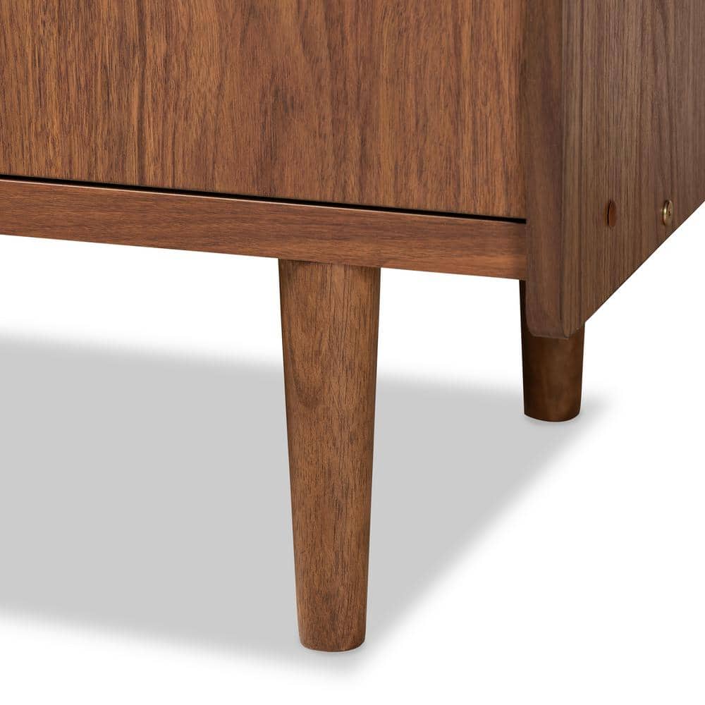 Halden Mid-Century Walnut & Grey Gradient 2-Door Sideboard