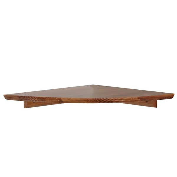 Mural 5/8 in. Honey Floating Corner Shelf (Price Varies By Length)