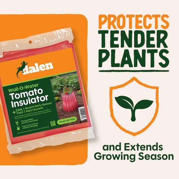 Dalen Season Starter Tomato Guard - 18 in. Red 3-Pack Wall O Water