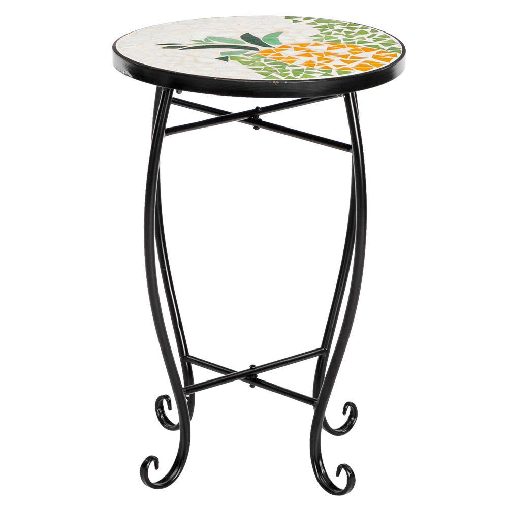 Winado Metal and Ceramic Tile Mosaic Patio Bistro Table 339109338968 The Home Depot