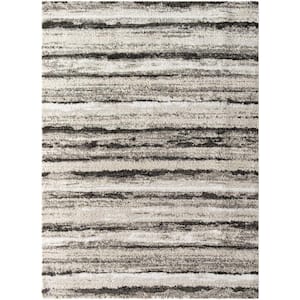 Osaka Taupe Abstract 5 ft. x 7 ft. Indoor Area Rug