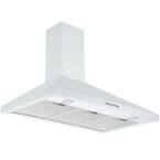 Ancona 36 in. 450 CFM Convertible Wall-Mounted Pyramid Range Hood in ...