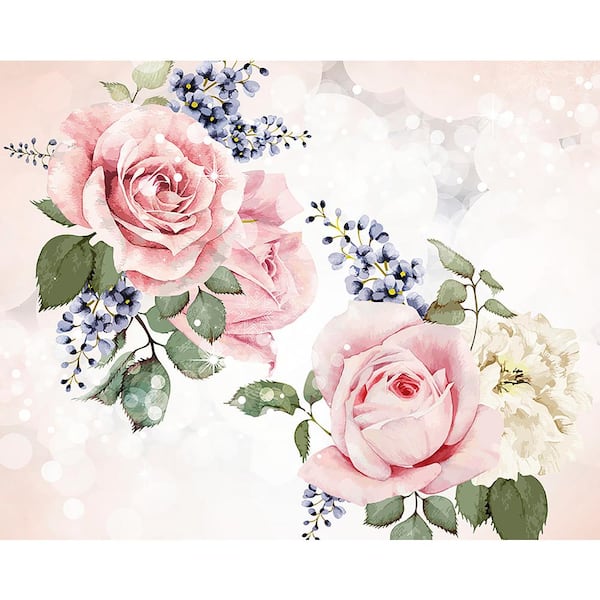 Brewster Roses and Sparkles Wall Mural