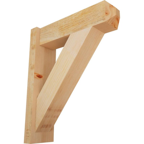 Ekena Millwork 6 in. x 24 in. x 20 in. Traditional Craftsman Rough Sawn Douglas Fir Outlooker