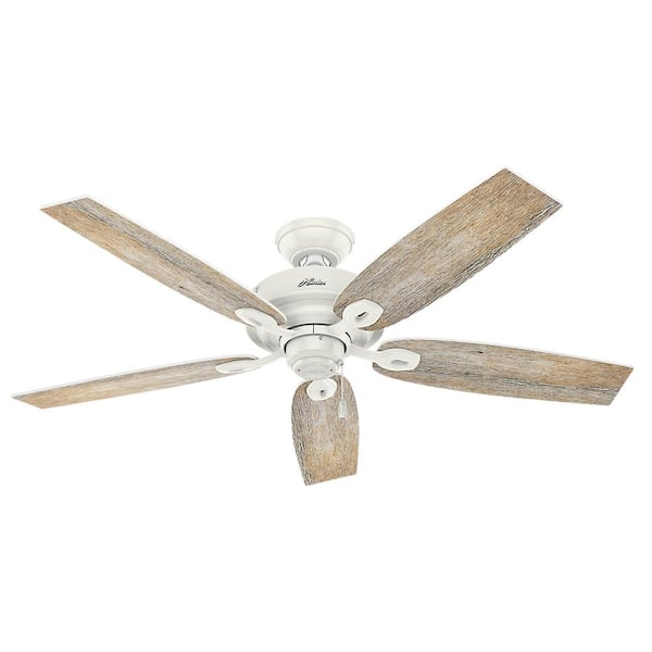 Hunter Crown Canyon 52 In Led Indoor Outdoor Fresh White Ceiling Fan 53357 The Home Depot Hunter Crown Canyon 52 In Led Indoor, 52 Inch Outdoor Ceiling Fan Replacement Blades