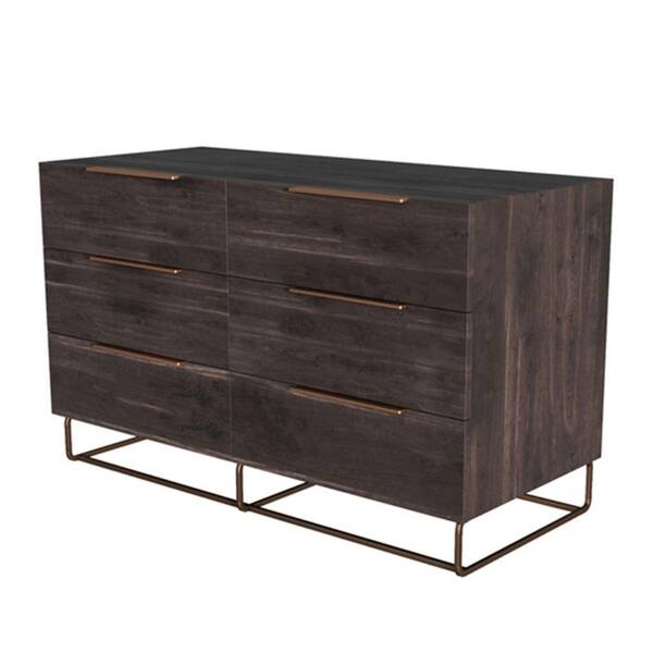 Benjara 61 In. Brown 6-Drawer Wooden Dresser Without Mirror BM301202 ...