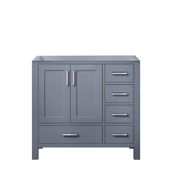 Jacques 36 in. W x 22 in. D Left Offset Dark Grey Bath Vanity without Top