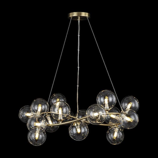 Harvey 18-Light Modern Charming Brushed Gold Chandelier