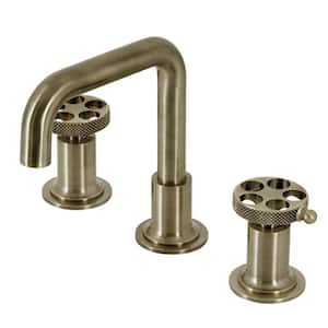 Webb 8 in. Widespread Double Handle Bathroom Faucet in Antique Brass