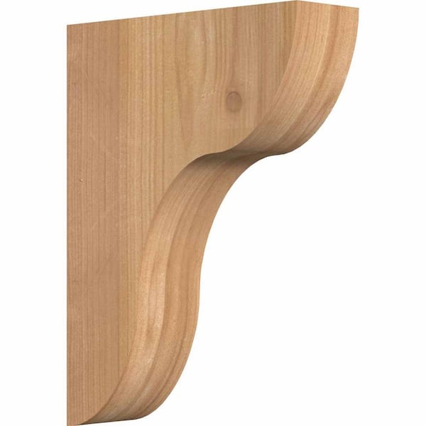 Ekena Millwork 3-1/2 in. x 12 in. x 16 in. Western Red Cedar Carmel Smooth Corbel