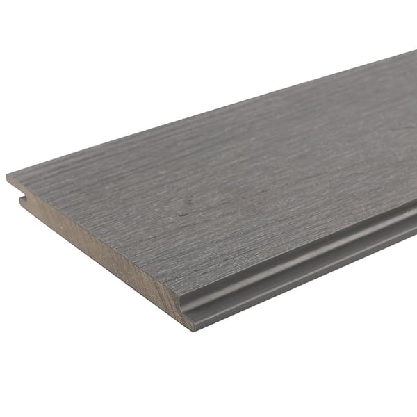 NewTechWood All Weather System 5.5 in. x 192 in. Composite Siding in Westminster Gray (49-Piece)