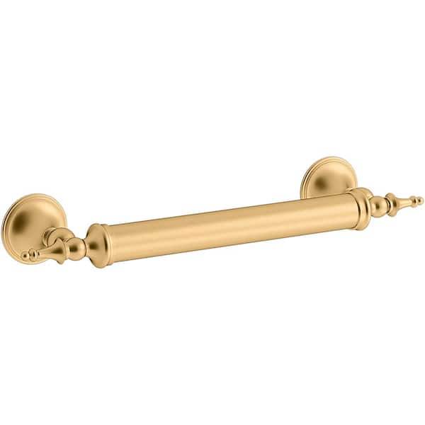 KOHLER Decorative 12 in. Grab Bar in Vibrant Brushed Moderne Brass