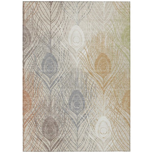 Chantille Machine Washable Indoor/Outdoor Abstract ACN2273 Beige 10 ft. x 14 ft. Area Rug